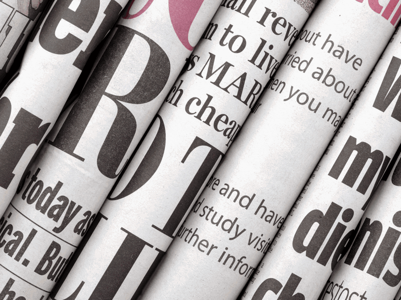 Collection of newspapers